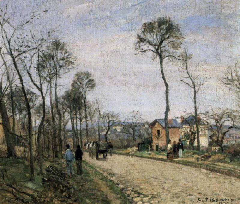 Camile Pissarro The Road from Louveciennes Norge oil painting art